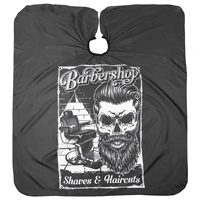 Cape de Barbier Professionnelle Personnalisable pour Hommes – Logo sur Mesure, Imperméable, en Polyester/Nylon Recyclable, pour Salon de Coiffure, avec Boutons-Pression, Couleur Personnalisée