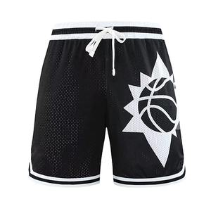 Vêtements de sport de haute qualité en vrac toile hommes personnalisé solide Basketball Shorts Style Vintage respirant taille élastique - Product Image 6
