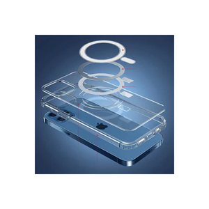 Coque de protection antichoc transparente de luxe Netzy en PC rigide compatible MagSafe pour iPhone 14 avec motif gaufré - Product Image 5