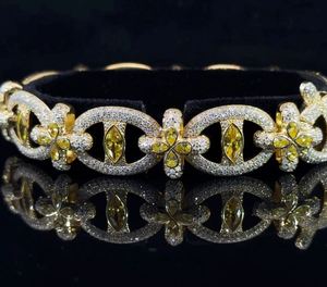 Diseñador 14K oro amarillo y pulsera de diamantes colgantes finos y dijes - Product Image 4
