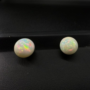 Cuentas redondas sueltas de ópalo Natural etíope de 12mm, joyería hecha a mano lisa, piedras preciosas de Color blanco - Product Image 1