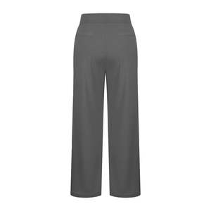 เลกกิ้งออกกำลังกายทรงขาบานเอวกลางสำหรับผู้หญิง พิมพ์โลโก้ได้ตามต้องการ แฟชั่นลำลองสำหรับออกกำลังกาย/วิ่ง กางเกงออกกำลังกายเอวยางยืดด้านข้างทรงขาบาน - Product Image 4