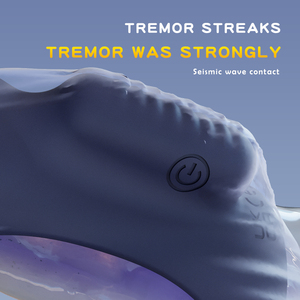 Mainan seks dewasa pria, cincin pijat getaran prostat dengan cincin kunci sperma kunci Delay pasangan Shock ganda mainan cincin Stimulator - Product Image 5