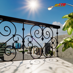 Rampe de balcon élégante en fer forgé pour la décoration intérieure moderne avec des conceptions artistiques personnalisées et une durabilité extérieure - Product Image 6