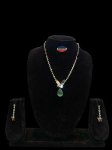 Conjunto de joyería de acero inoxidable con diamantes Vintage americano clásico, collar ligero, pendientes para mujer, gran regalo de fiesta de uso diario - Product Image 3