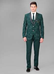 Fournisseur en gros de costumes pour hommes vert foncé pour le travail au bureau, les fonctions professionnelles et les occasions spéciales pour la vente en gros - Product Image 3