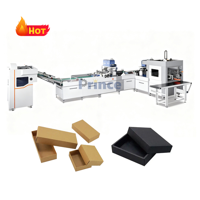 Fully Automatic Traceless Rigid Phone Gift Box Forming Making Machine Heaven and Earth Cover Hard Packaging Box Forming Machine