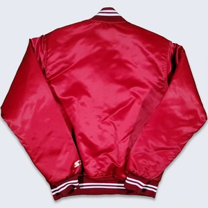 Chaqueta de Baloncesto de Satén 100% Poliéster con Logotipo Personalizado de Primera Calidad, para Hombre, Talla Grande, Ecológica, Cortavientos, Invierno, Roja, al por Mayor - Product Image 3