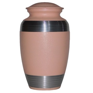 Urnes funéraires en aluminium pour adultes avec finition en métal de couleur rose Urnes funéraires pour cendres humaines - Product Image 1