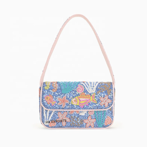 Bolso de hombro de limón con cuentas hecho a mano para mujer, bolso de fiesta en la playa de verano con diseño de frutas, venta al por mayor para Reunión de Verano - Product Image 2