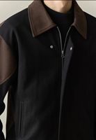 Jaket Suede mewah pria Bearfit desain Fit ramping kustom kualitas tinggi pakain keling produk penjualan laris hitam musim dingin gaya Minimal hitam
