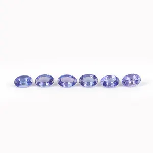 Vente en gros de pierres précieuses semi-précieuses de forme ovale en tanzanite naturelle pour la fabrication de bijoux bagues pendentifs - Product Image 1