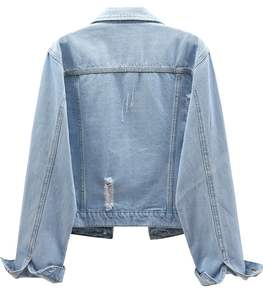 Chaqueta Vaquera para Mujer, Informal, de Invierno, Chaqueta de Otoño, Abrigo Vaquero con Botones, Chaqueta Vaquera Ancha de Color Oscuro para Mujer - Product Image 2