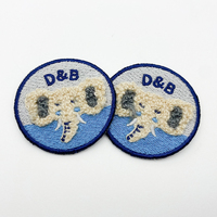 Patchs circulaires brodés sur mesure avec logo D&B, appliqués thermocollants pour cadeaux