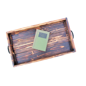 Plateaux de service en bois artisanaux de forme ovale avec poignées à vendre Plateaux de cuisine de table élégants pour la maison et l'hôtel - Product Image 4