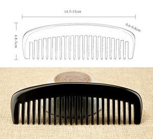 Peigne en corne naturelle incassable pour cheveux fins Look élégant et sans enchevêtrement Classique et mode Utilisation à domicile Grande valeur - Product Image 3