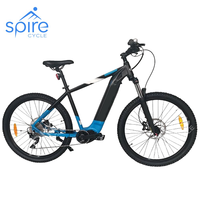 Vélo électrique de montagne à 7 vitesses, 27,5 pouces, moteur central 250W, freins à disque hydrauliques, batterie au lithium en alliage d'aluminium