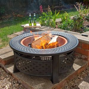 Foso de fuego de primera calidad construido con cobre de alta calidad y soportes de hierro sólido para un uso elegante al aire libre - Product Image 2