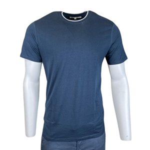 T-shirts respirants pour hommes 100% coton à manches courtes de qualité supérieure Col rond basculant Brodé Uni - Product Image 1