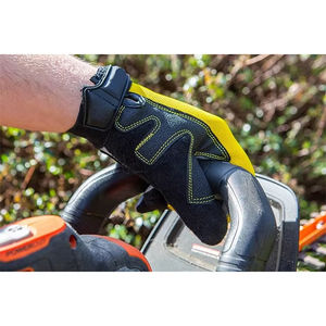 Palma de cuero reforzado, guantes de trabajo de protección OEM personalizados, guantes de herrador de seguridad, guantes reforzados de Palma de cuero de tela al por mayor - Product Image 2