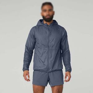 2025 New Custom <b>Zip</b>-Up Windproof Waterproof Terry Breathable Spring Casual Jacket & <b>Shorts</b> Set <b>Men's</b> Outerwear - Product Image 6