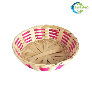 Cestas de bambú tejidas vintage de Vietnam cesta rústica hecha a mano para la caza de huevos y regalos - Product Image 5