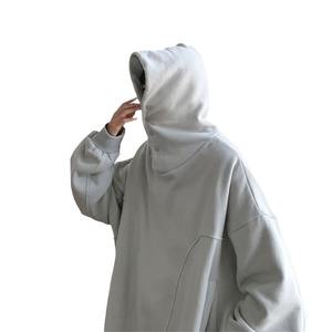 Automne hiver Hong Kong Style japonais blanc mode couleur unie lâche nouveau Design hommes sweats à capuche - Product Image 5