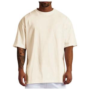 Camiseta personalizada de talla grande para hombre Heavyweight 100% algodón 240 300 gramos camiseta lisa bordada de gran tamaño con estampado de alta calidad Plus - Product Image 1