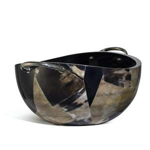 Bol en corne artisanale ARTISANS pour ustensiles de cuisine bohème bol en corne profonde fait à la main avec une couleur naturelle en vente véritable unique et - Product Image 6