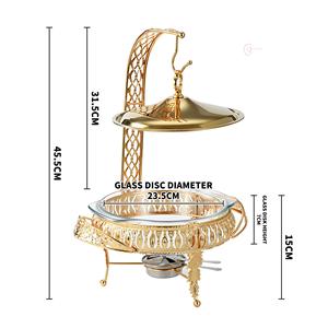 Plat à réchaud professionnel classique en acier inoxydable |   Durable et écologique pour les banquets, les mariages et les événements d'entreprise - Product Image 2
