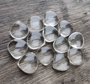 Venta al por mayor de gemas de cuarzo natural brasileño Lavira, corte corazón, briolette, cabujón, certificado IGI, 9mm/20mm, calibrado, blanco, suelto - Product Image 5