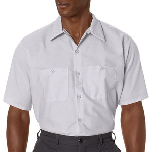 Camisa DE TRABAJO personalizada para hombre con logotipo bordado de impresión Durable de manga corta Uniforme industrial Ropa DE TRABAJO Fabricante OEM - Product Image 1