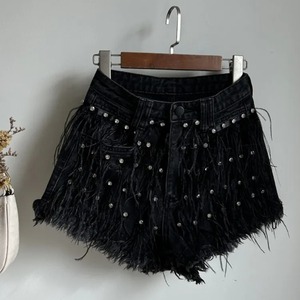 2025 Stylish Distressed <b>Women's</b> Shorts Customize Stone Printed Denim Shorts Summer Washed <b>Jeans</b> Shorts for <b>Women</b> - Product Image 4