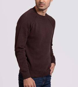 Hombres de alta calidad, S100 % algodón cuello redondo pulóver sudadera otoño recortado suéter con calidez ODM Logo en el frente - Product Image 5