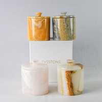 Couvercle de pot en résine écologique exclusif, durable, décoratif naturel, capacité de 150 ml, moderne, luxueux, multifonctionnel, pour le rangement de la cuisine