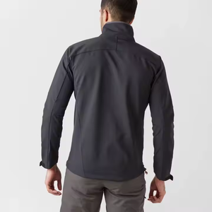 Chaqueta cortavientos para exteriores de fabricación personalizada, chaqueta Softshell con forro, acepta el logotipo del cliente, ropa deportiva OEM - Product Image 2