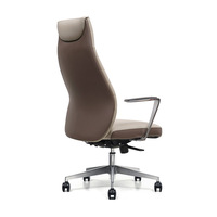 Chaise de bureau de direction de qualité supérieure, élégante, ergonomique, confortable, avec un dossier haut, un siège moelleux de niveau patron, en cuir synthétique