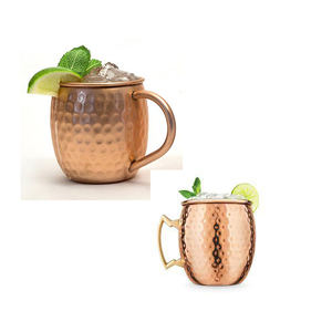 Meilleure vente mug en cuivre pur mules en cuivre pur 100% mugs moscovite set de 2 mugs meilleure offre 2022 produit fabriqué en Inde - Product Image 6