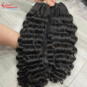 Extensiones de cabello rizado Trama Onda profunda Paquete de cabello vietnamita crudo Trama Onda de agua Cabello humano Disponible Doble y Super Trama - Product Image 2