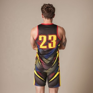 Maillot de basketball respirant en maille grande taille, personnalisable avec logo frontal, sans manches, 100 % polyester, sublimation du nom du joueur, vente chaude - Product Image 3