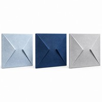 Panneau acoustique en fibre de polyester, motif triangulaire 3D, panneau acoustique en PET, panneau mural absorbant le son, Kusdesign