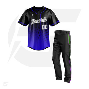 Uniforme de baseball personnalisé pour hommes fabriqué avec du tissu de polyester disponible pour la vente en gros OEM avec votre propre conception pour l'équipe - Product Image 5