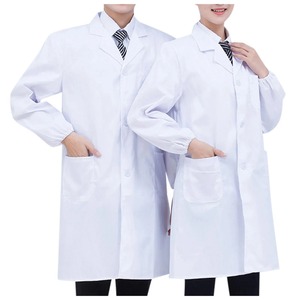 Blouse de laboratoire unisexe personnalisée en tissu satiné élasthanne pour hôpital et laboratoire - Product Image 2