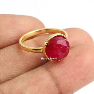 แหวนแต่งงานพลอยทับทิมย้อมสีขนาด12มม. สำหรับ RJR00189 925นิ้วสีเงินสเตอร์ลิงแบบประณีตปรับแต่งได้ - Product Image 6