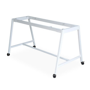 CFOS004 Chaise mobile en métal au design minimaliste 140x80cm, table basse, pieds de banc pour usage hospitalier, revêtement en poudre - Product Image 1