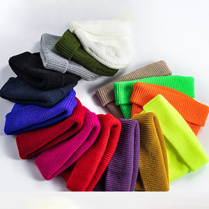 Bonnet brodé côtelé épais en vente en gros Bonnets à tricoter personnalisés Chapeaux avec logo Bonnet en acrylique à revers - Product Image 2