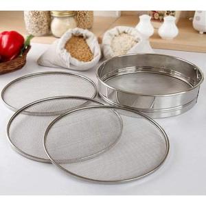 Giá Rẻ Giá Chịu Nhiệt Nhà Bếp Sử Dụng Thép Không Gỉ Bồn Rửa Giỏ Nhà Bếp Bột Sàng Set Hoán Đổi Cho Nhau Lưới - Product Image 4