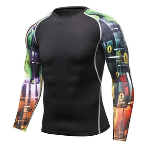 Oem Service Custom Design Low MOQ <b>MMA</b> <b>Rash</b> <b>Guard</b> Factory Price Comfortable Wear Men <b>MMA</b> <b>Rash</b> <b>Guard</b> - Product Image 5