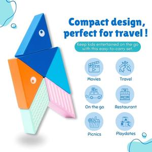 Whale Magnet Building Blocks <b>Toy</b> Set Open-Ended Imaginative Educational Play Gift <b>for</b> <b>Toddlers</b> Wooden 3D Puzzles - Product Image 6