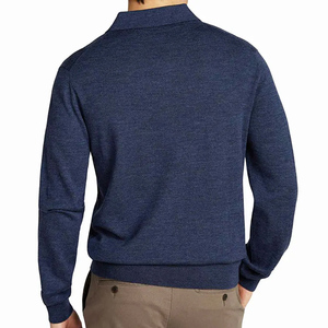 Camiseta Polo de Manga Larga para Hombre, Diseño de Moda, Talla Grande, Tejido de Punto 100% Lana Merino, Venta Caliente 2025 - Product Image 6